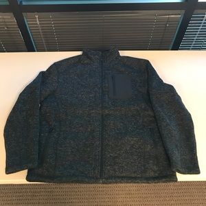 Hammacher Schlemmer Heated Sweater Jacket Mens Large Dark Grey Zip up